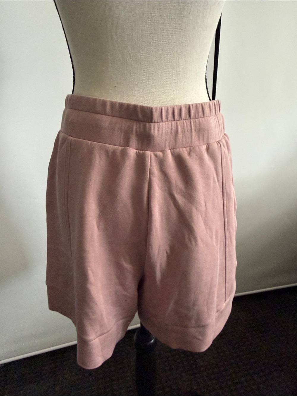 Varley Dusty Pink Drawstring Athletic Shorts - Picture 3 of 4